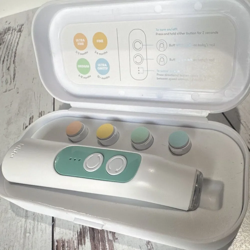 Frida Electronic Baby Nail Buffer Kit w/ Storage Case & 4 Sanding Pads